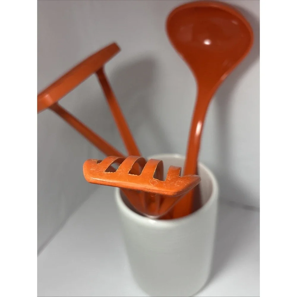 Vintage Foley Nylon Kitchen Utensils Potato Masher, Ladle, Slotted Spoon